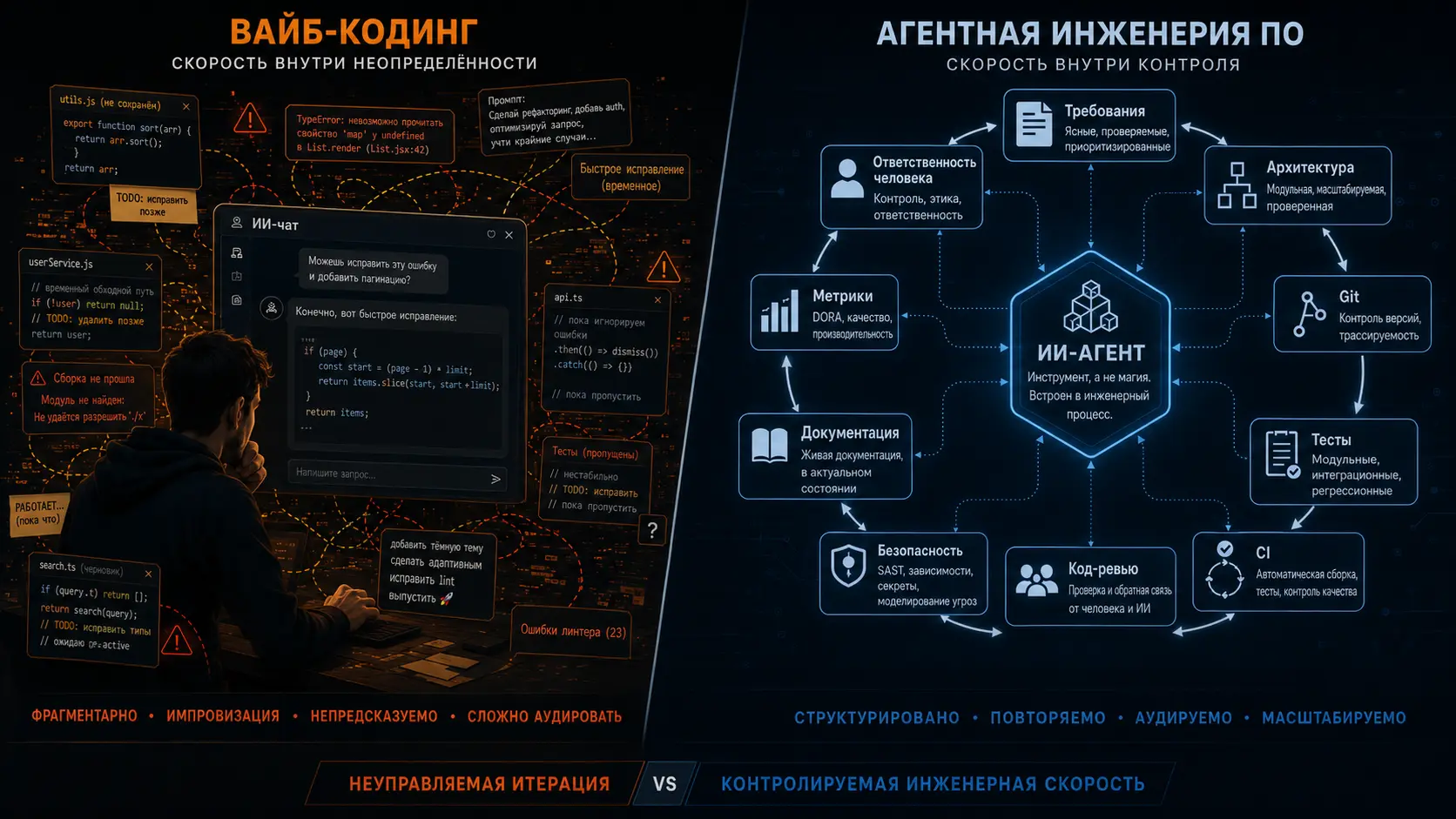 Переход от хаотичного ИИ-кодинга к управляемому инженерному процессу